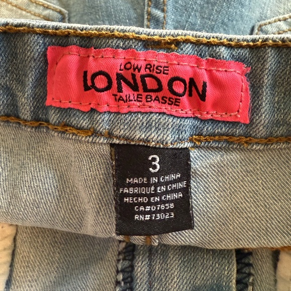London Low Rise Distressed Denim Shorts - Picture 2 of 10